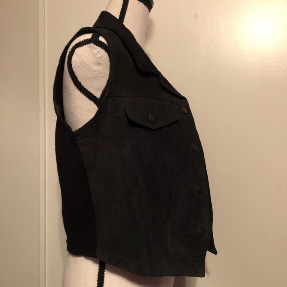 Suede Vest Authehtic Real Ellemenno Sz L - Picture 2 of 7